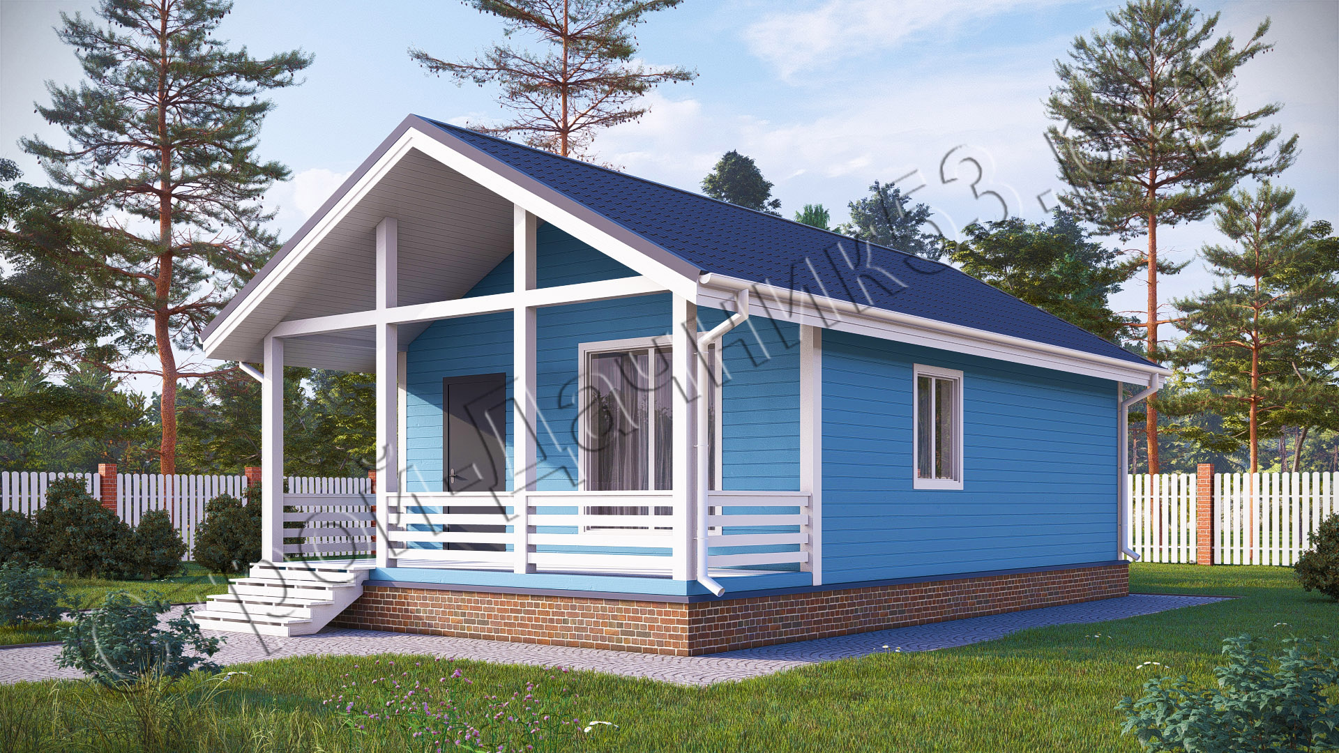 Проект каркасно-щитового дома Д–21